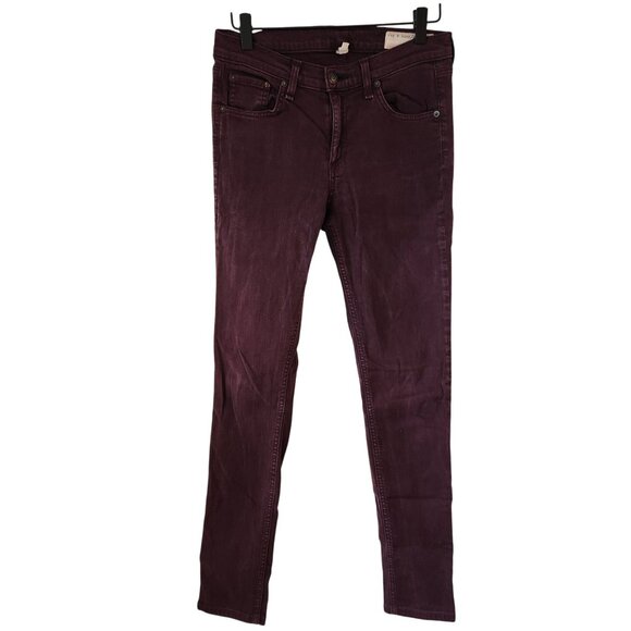 Rag & Bone The Skinny Jeans Purple Stretch Slim Women's 27 - Picture 1 of 8